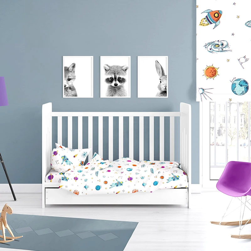 Dimcol Παπλωματοθήκη Μεμονωμένη Κούνιας 120X160 Dimcol Space 188 (120x160)
