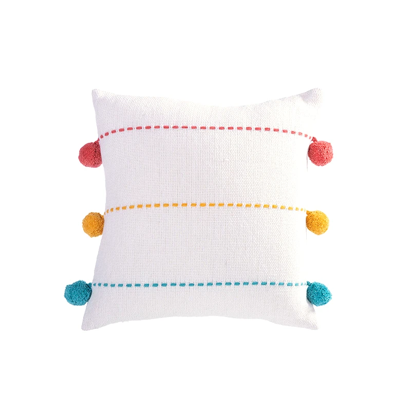 Nef Nef Διακοσμητικό Μαξιλάρι 35X35 Nef Nef Life Line Coral/Yellow (35x35)