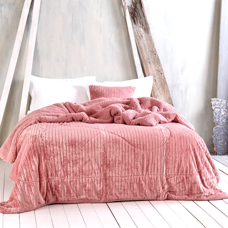 Rythmos Home Κουβερτοπάπλωμα Υπέρδιπλο 220x240 Rythmos Shabby Ροζ (160x220)