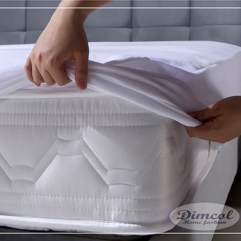 Dimcol Αδιάβροχο Επίστρωμα Ημίδιπλο 120X200+30 Dimcol Φούστα White (120x200+30)