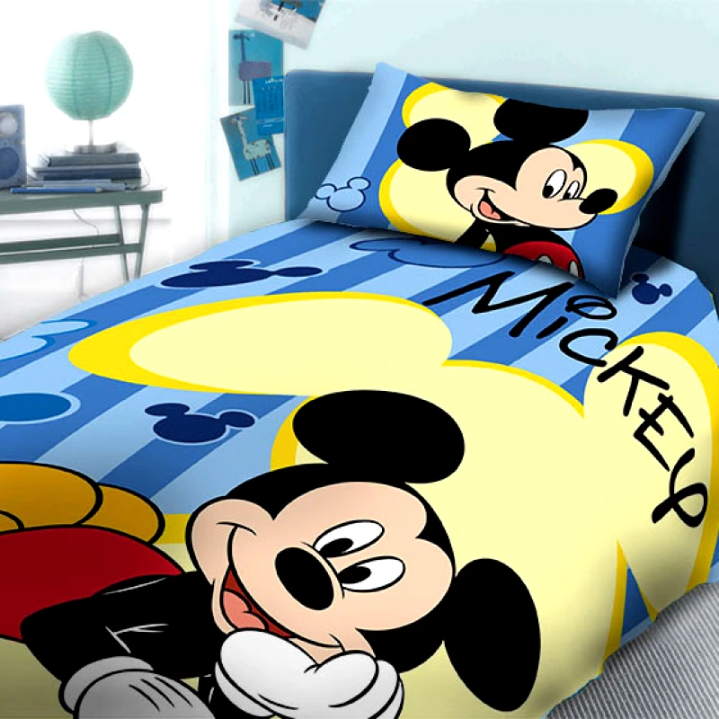 Dimcol Παπλωματοθήκη Μονή (Σετ) 160X240 Dimcol Disney Mickey 960 Μπλε (160x240)