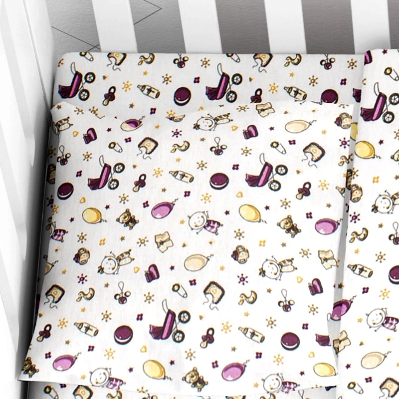 Dimcol Φανελένια Μαξιλαροθήκη Τεμάχιο 35X45 Dimcol Baby 01 (35x45)
