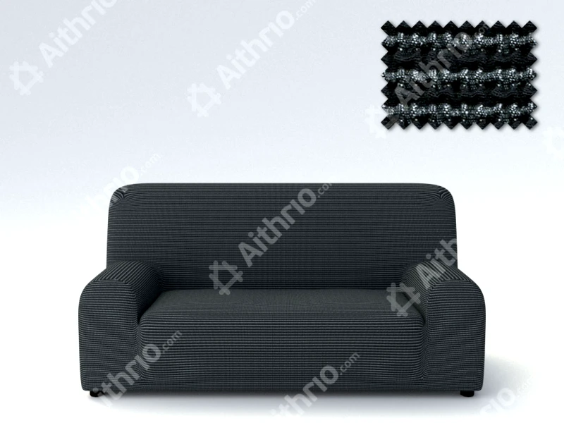 Αίθριο Ελαστικά Καλύμματα Προσαρμογής Σχήματος Καναπέ Dual Alaska - C/35 Μαύρο/Λευκό - Πολυθρόνα -10+ Χρώματα Διαθέσιμα-Καλύμματα Σαλονιού