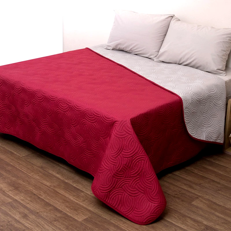 Viopros Κουβερλί Μονό 160X230 Viopros Σονικ Μπορντώ/Γκρι (160x230)