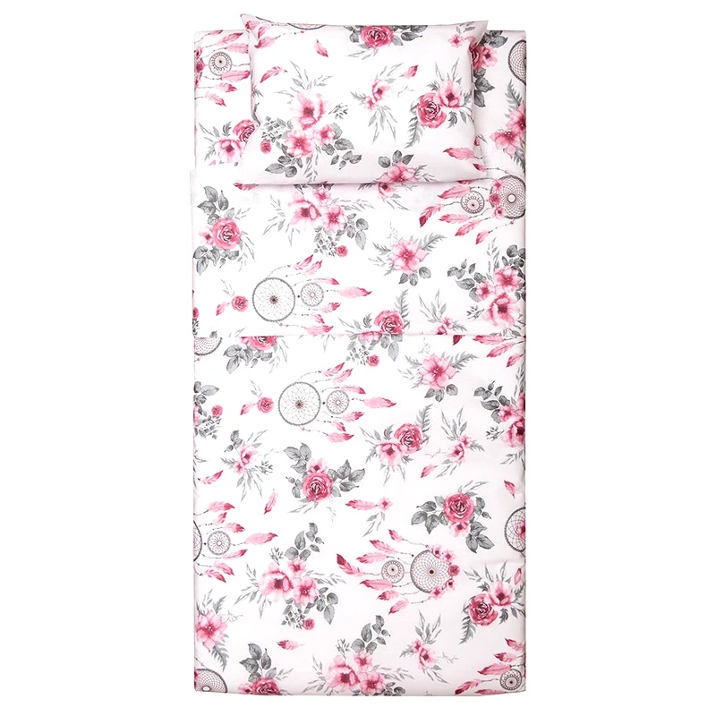 Viopros Σεντόνια Μονά (Σετ) 160X255 Viopros Λιλυ Ροζ Χωρίς Λάστιχο (160x255)