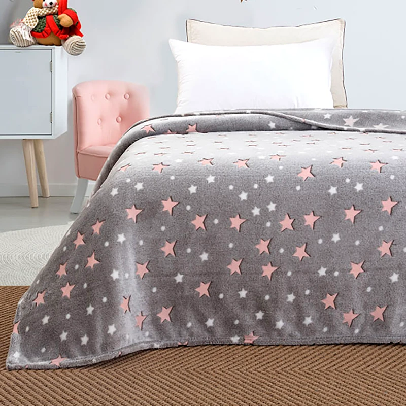 Sunshine Κουβέρτα Fleece Μονή 160X220 Sunshine Stars Pink (160x220)