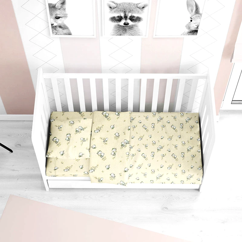 Dimcol Παπλωματοθήκη Μεμονωμένη Κούνιας 120X160 Dimcol Birds 16 (120x160)