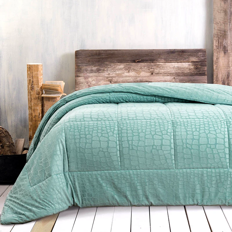 Rythmos Home Κουβερτοπάπλωμα Υπέρδιπλο 220X240 Rythmos Croco Ακουα (220x240)