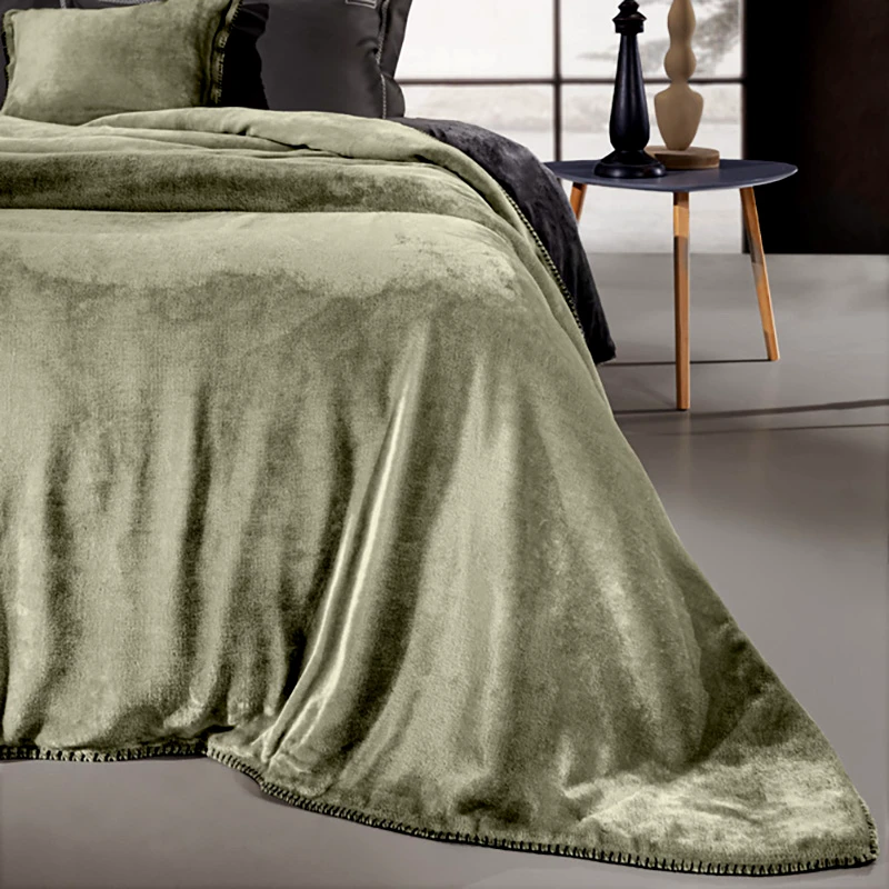 Guy Laroche Κουβέρτα Fleece King Size (Σετ) 250X240 Guy Laroche Velvet Khaki (250x240)