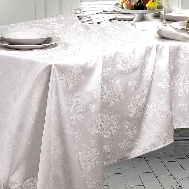 Rythmos Home Τραπεζομάντηλο 140X140 Rythmos Jasmine Λευκο (140x140)