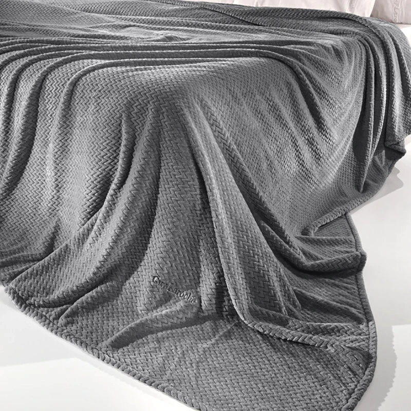 Guy Laroche Κουβέρτα Fleece Υπέρδιπλή (Σετ) 220X240 Guy Laroche Rombus Carbon (220x240)