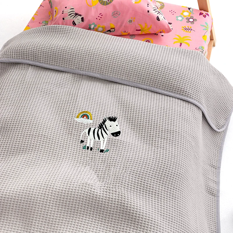 Palamaiki Κουβέρτα Πικέ Κούνιας 100X150 Palamaiki Candy/2 Grey (100x150)