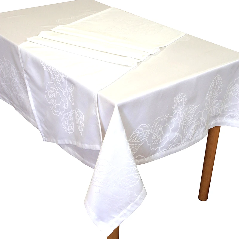 Anna Riska Τραπεζομάντηλο (Σετ 12 Τμχ) 165X320 Anna Riska 2410 Λευκό (165x320)