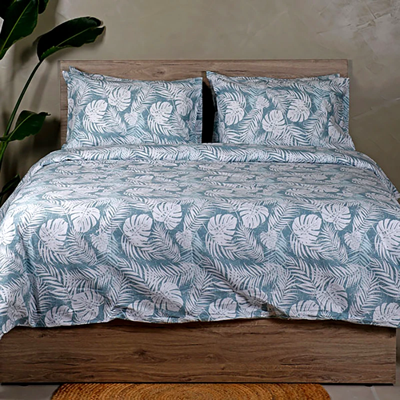 Sunshine Σεντόνια Διπλά (Σετ) 200X270 Sunshine 2038 Aqua Χωρίς Λάστιχο (200x270)