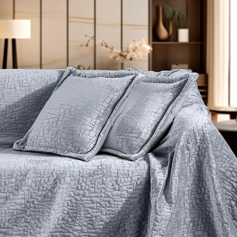 Guy Laroche Κουβέρτα Καναπέ 130X170 + Μαξιλαροθήκη Guy Laroche Bolzano Silver (130x170)