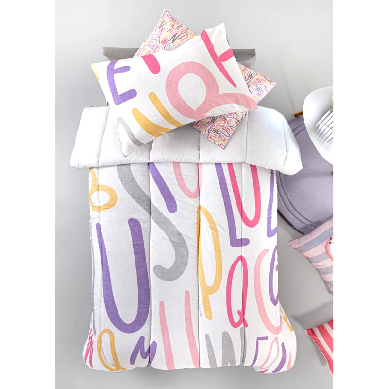 Guy Laroche Πάπλωμα Μονό 160X220 Guy Laroche Letters Pink (160x220)