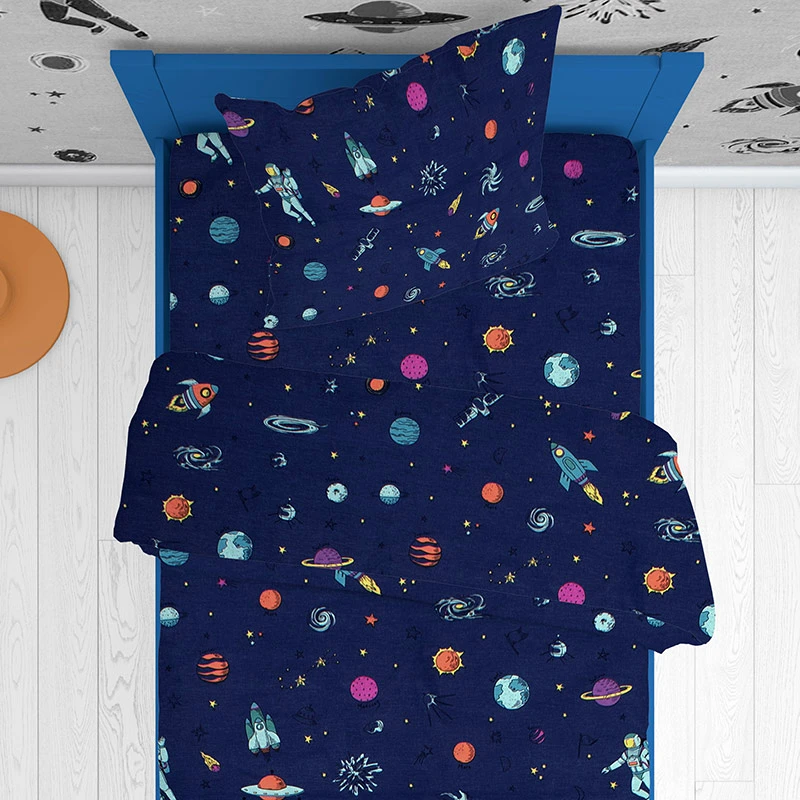 Dimcol Σεντόνια Μονά (Σετ) 160X240 Dimcol Space 189 Χωρίς Λάστιχο (160x240)