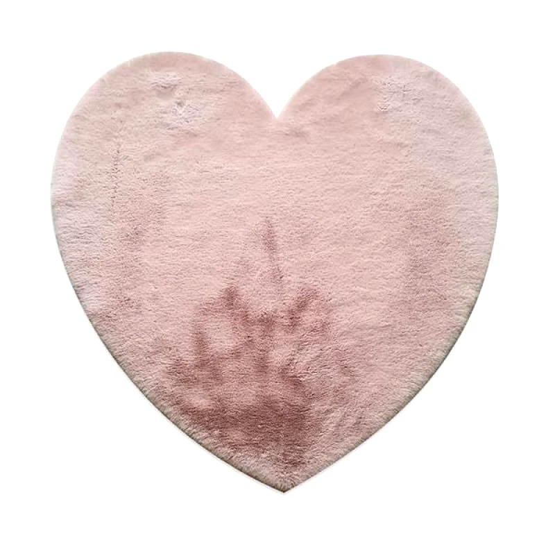 New Plan Παιδικό Χαλί 160X160Η New Plan Puffy Fc19 Pink Heart Antislip