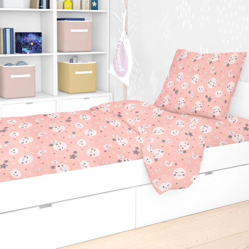 Dimcol Παπλωματοθήκη Μονή 160X240 Dimcol Smile 82 Coral (160x240)
