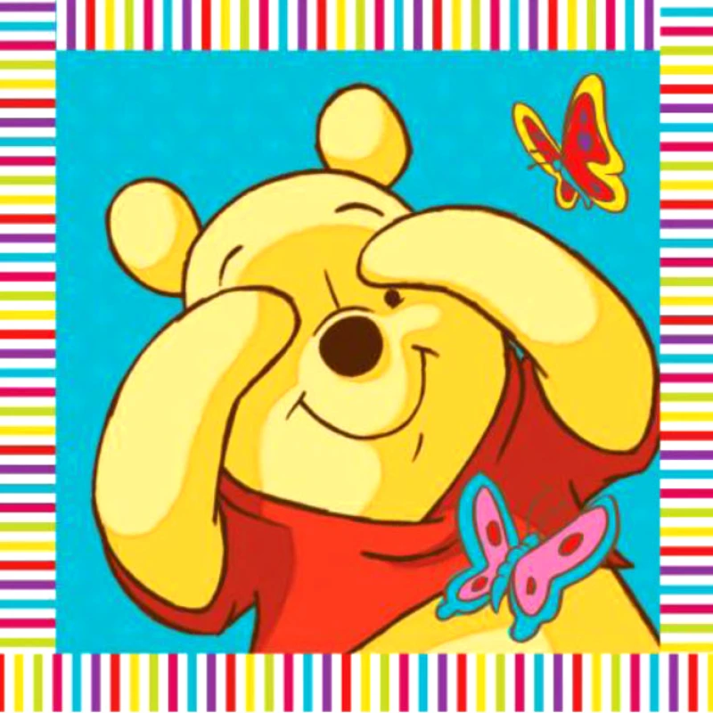 Dimcol Λαβέτα 30X30 Dimcol Disney Winnie 01 Ακουα (30x30)