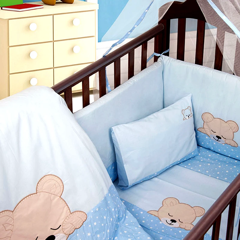 Dimcol Κουνουπιέρα 160X490 Dimcol Sleeping Bears Cub 13 Σιελ (160x490)