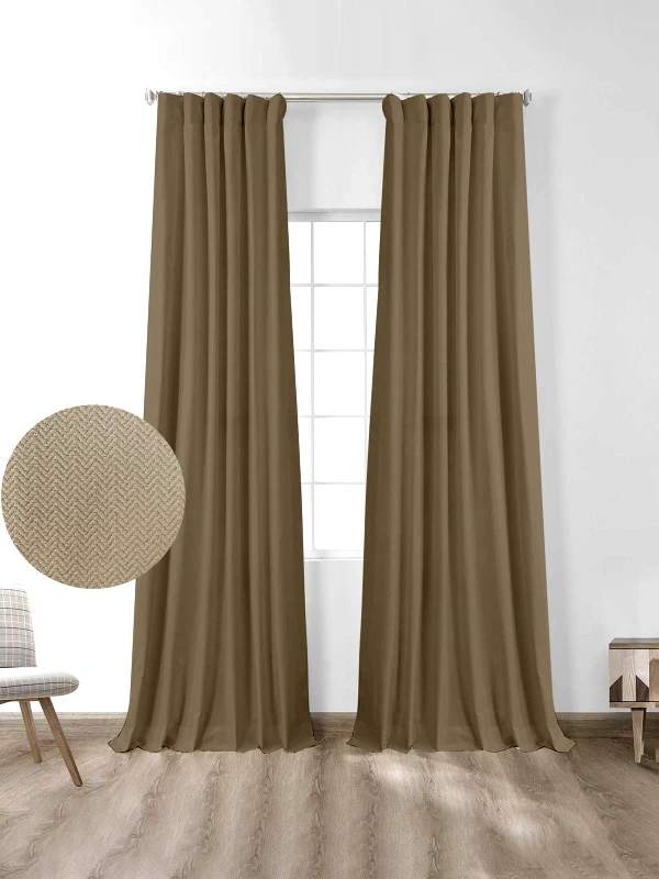 Sunshine Κουρτίνα Με Τρέσα 145X280 Sunshine Foresta Mocha (145x280)