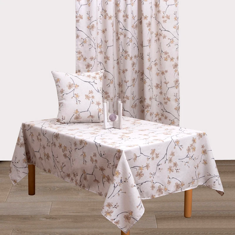 Viopros Τραπεζομάντηλο 140X140 Viopros Ρουμπι Μπεζ (140x140)