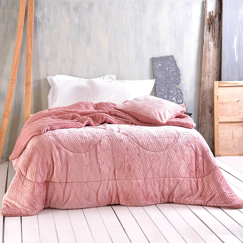 Rythmos Home Κουβερτοπάπλωμα Υπέρδιπλο 220X240 Rythmos Lotus Ροζ (220x240)