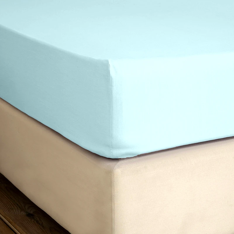 Nima Σεντόνι Μεμονωμένο Μονό 100X200+32 Nima Unicolors Light Aqua Με Λάστιχο (100x200+32)