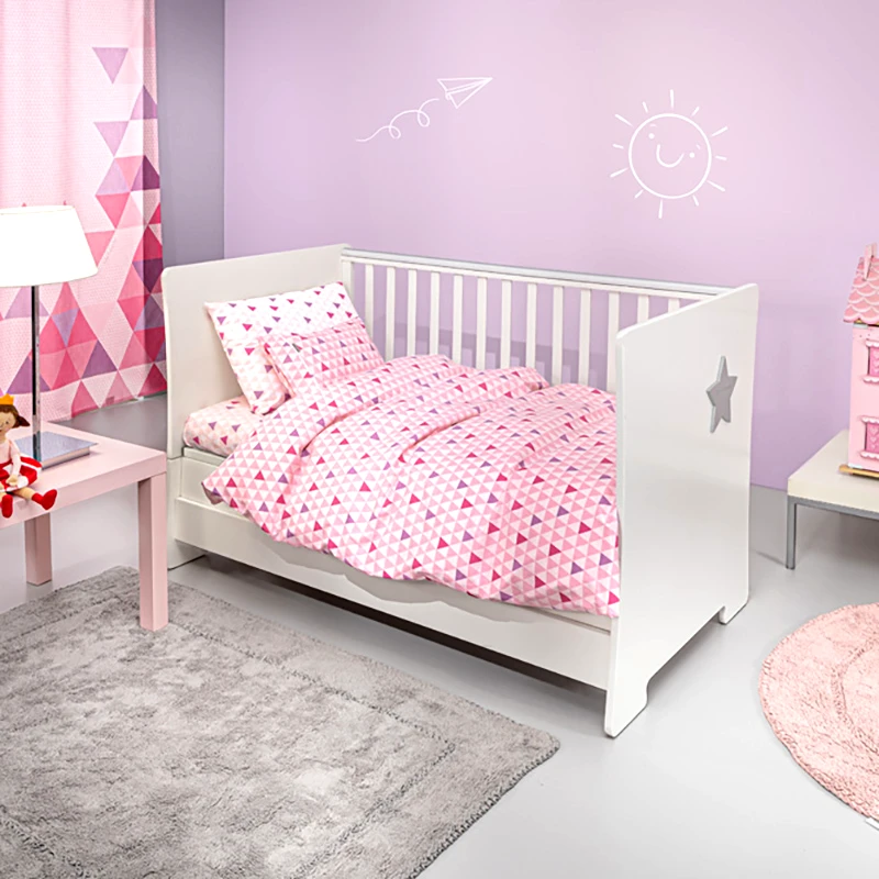 Guy Laroche Σεντόνια Κούνιας (Σετ) 115X170 Guy Laroche Bebe Two2Twenty Fuchsia Χωρίς Λάστιχο (115x170)