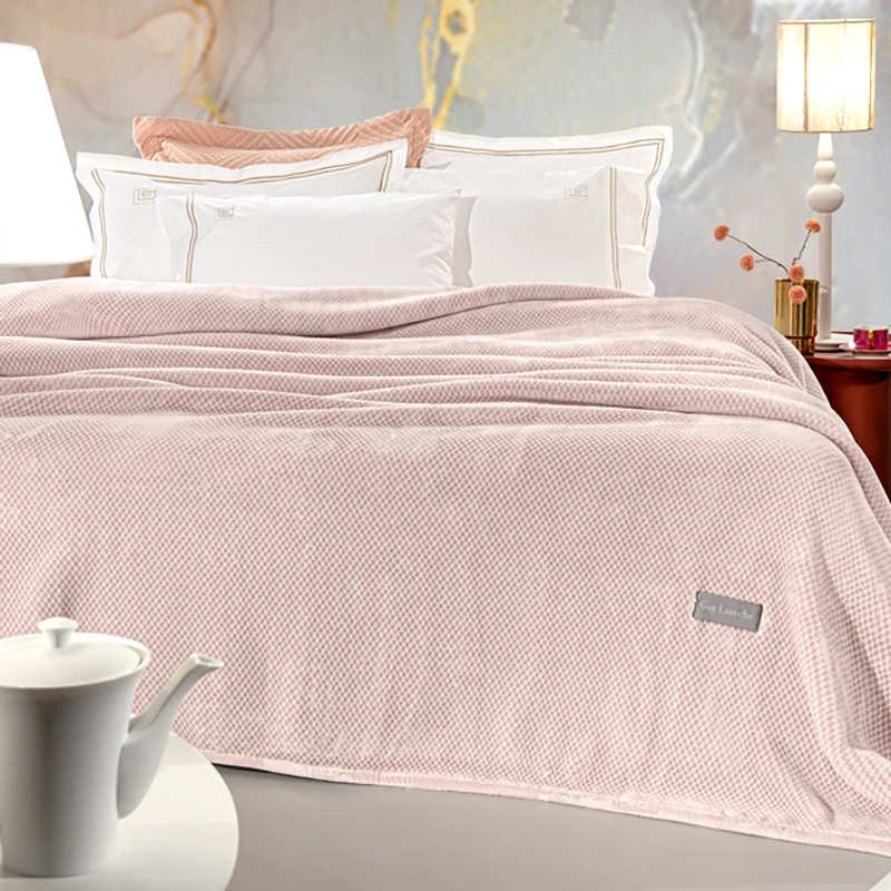 Guy Laroche Κουβέρτα Βελουτέ Μονή 160X220 Guy Laroche Cheval Pudra (160x220)