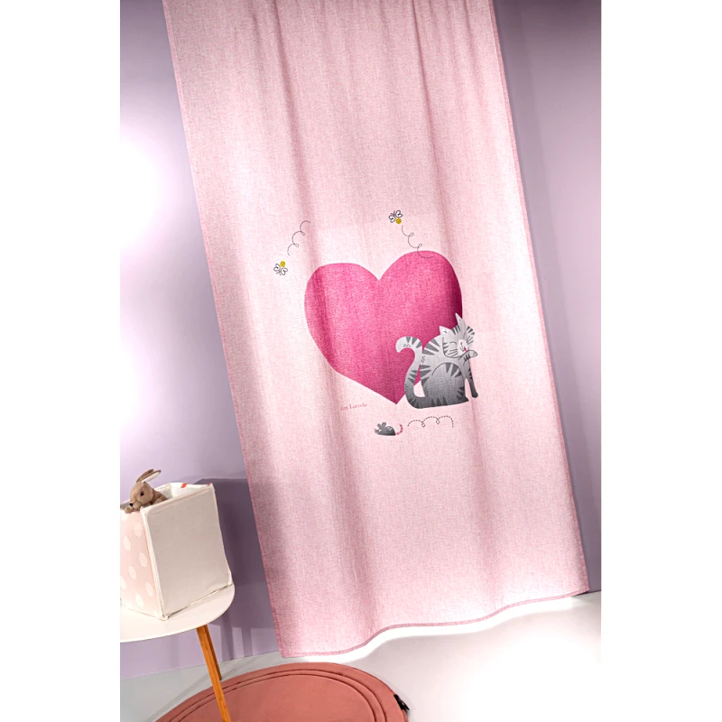 Guy Laroche Κουρτίνα Με Τρέσα 145X270 Guy Laroche Bebe Paw Pinky (145x270)