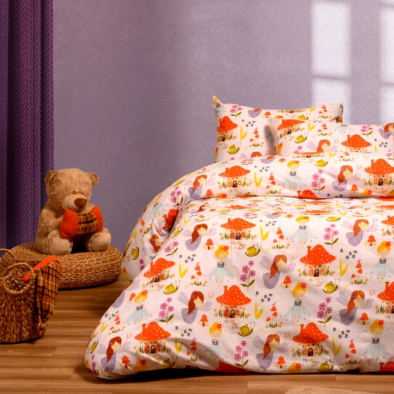 Melinen Σεντόνια Μονά (Σετ) 100X200+32 Melinen Kids Line Magic Peach Με Λάστιχο (100x200+32)