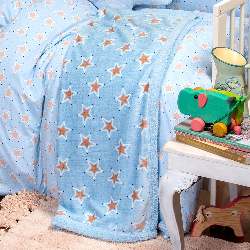 Melinen Κουβέρτα Fleece Αγκαλιάς 80X105 Melinen Mini Stars Boy (80x105)