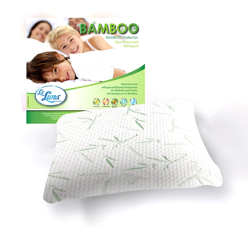 La Luna Bamboo Κάλυμμα Μαξιλαριών (Ζεύγος) 50X70 La Luna Bamboo (No Waterproof) Λευκό (50x70)