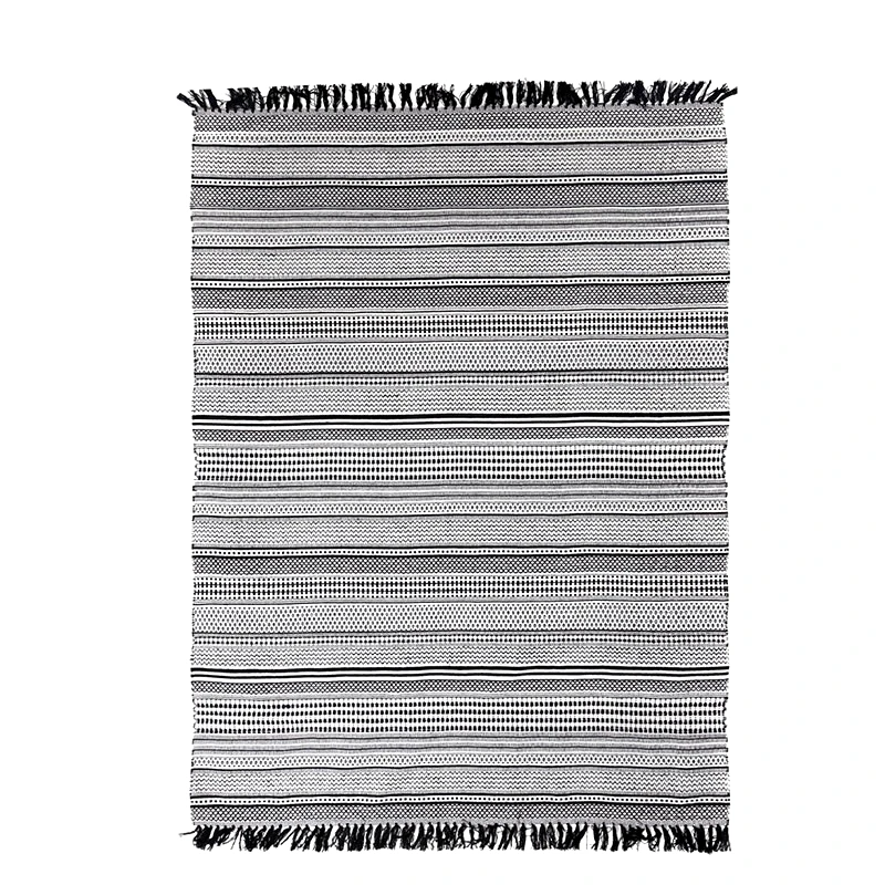 Royal Carpet Χαλί Σαλονιού All Season Royal Carpet Urban Cotton Kilim 130x190 - Samaira Black/White (130x190)