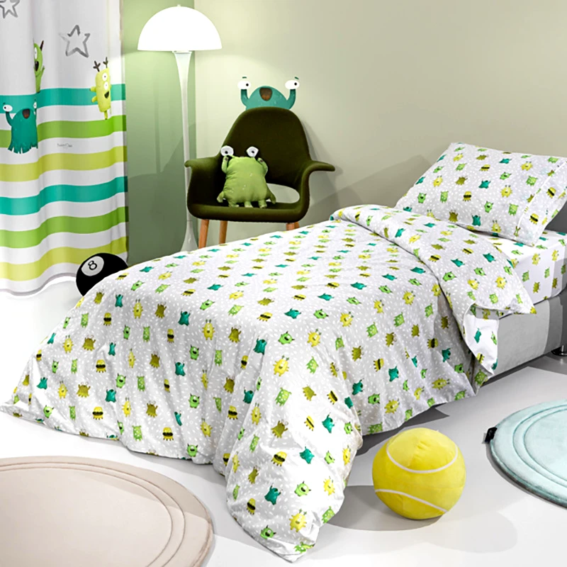 Saint Clair Σεντόνια Μονά (Σετ) 100X200+28 Saint Clair Monsters Lime Με Λάστιχο (100x200+28)