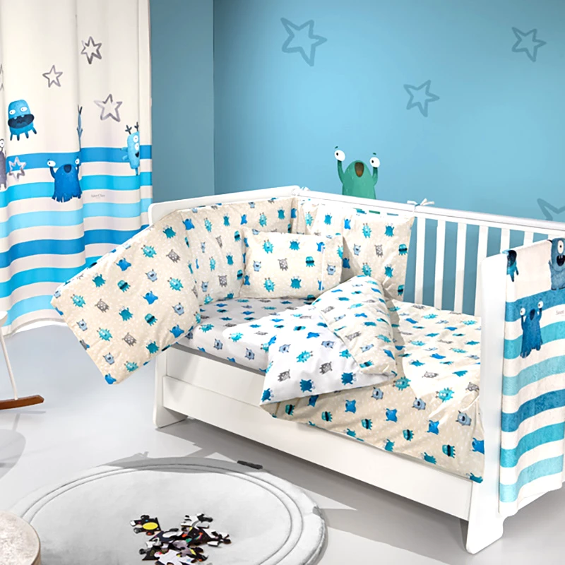 Saint Clair Σετ Κούνιας (3 Τμχ) Saint Clair Bebe Monsters Blue