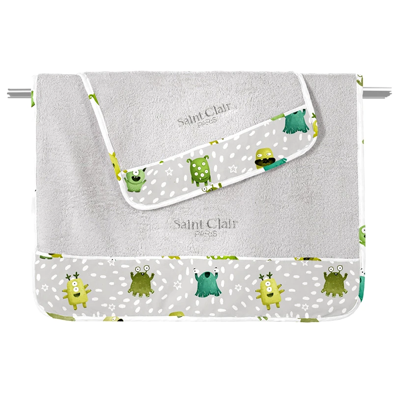 Saint Clair Βρεφικές Πετσέτες (Σετ 2 Τμχ) Saint Clair Bebe Monsters Lime