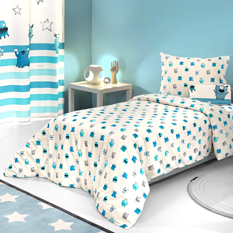 Saint Clair Παπλωματοθήκη Μονή (Σετ) 165X225 Saint Clair Monsters Blue (165x225)