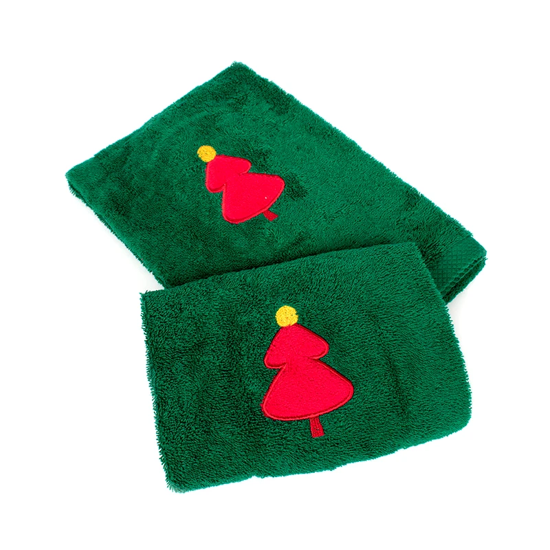 Dimcol Πετσέτες Μπάνιου (Σετ 2 Τμχ) Dimcol Christmas Tree Πράσινο