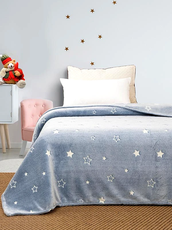 Sunshine Κουβέρτα Fleece Μονό 160X220 Sunshine Stars Blue (160x220)