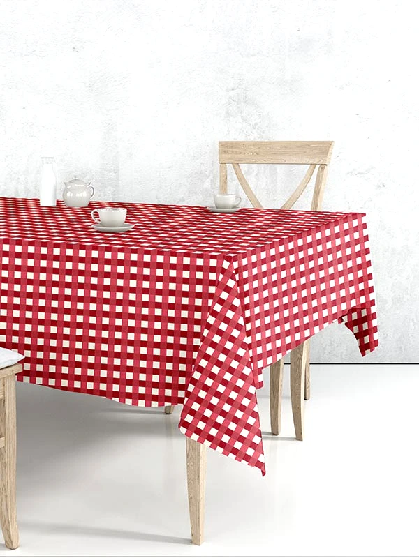 Αίθριο (Min 3 Τμχ) Τραπεζομάντηλο 140X140 Aithrio 2024 Red