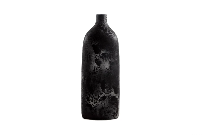 Soulworks Κεραμικό Διακοσμητικό βάζο Siso Oki Black Spot Silver Large (26x18x70) Soulworks 0630018