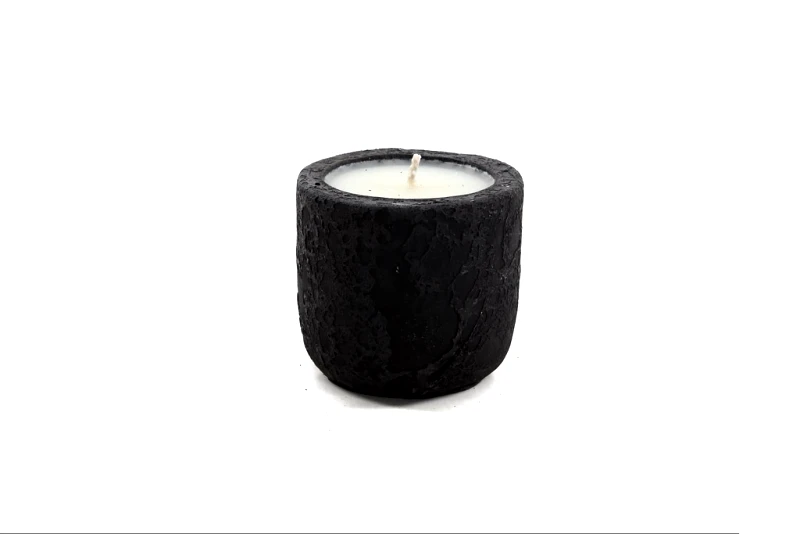 Soulworks Κεραμικό Κηροπήγιο Mingi Black Spot Gray Small (11x11x10) Soulworks 0630029