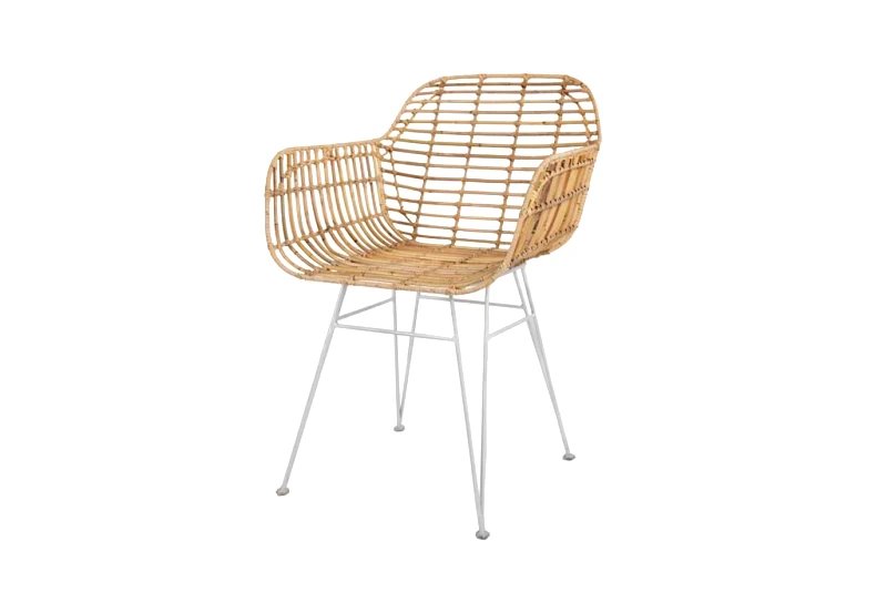 Soulworks Καρέκλα Τραπεζαρίας με μπράτσα Marea White legs (57x60x82) Soulworks 0300088