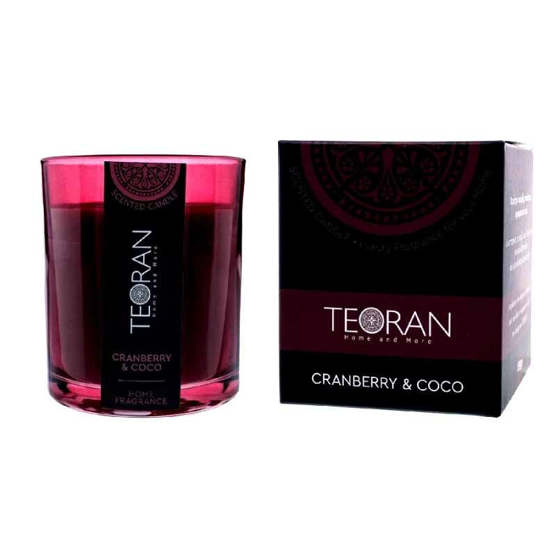Teoran Αρωματικο κερί Teoran Cranberry Coco στρόγγυλο 200 γρ