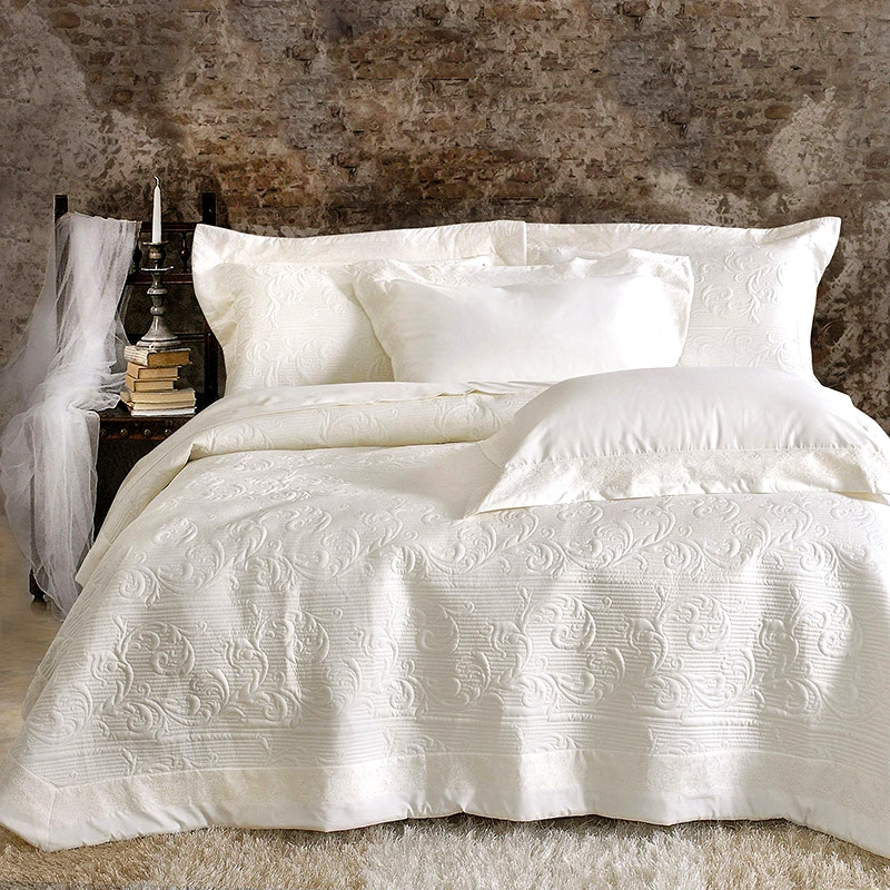 Rythmos Home Κουβερλί Υπέρδιπλο (Σετ 7 Τμχ) Rythmos Krispa Εκρου Χωρίς Λάστιχο