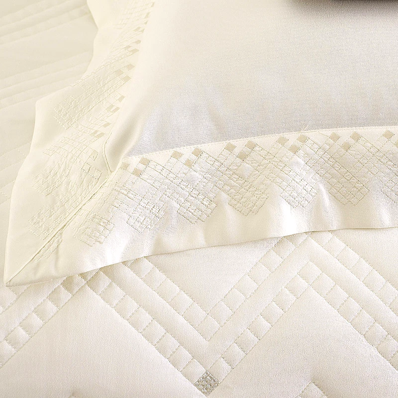 Rythmos Home Κουβερλί Υπέρδιπλο (Σετ 7 Τμχ) Rythmos Lizzie Εκρου Χωρίς Λάστιχο