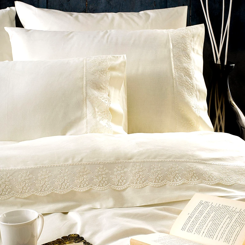 Rythmos Home Σεντόνια Υπέρδιπλα (Σετ) Rythmos Helga Εκρου Χωρίς Λάστιχο